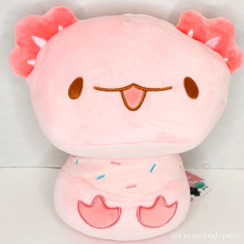 MEWAII 🦎 Pink Mushroom Axolotl Bouncy Bouncy Plush Axolotl NWT